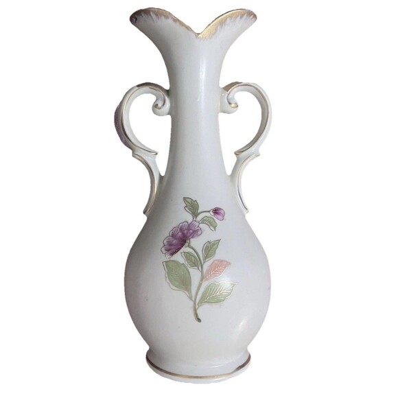 Meissen Porcelain Vase w/ 2 Blue Crossed Arrows Hand Painted. Gold Trim - Picture 8 of 16